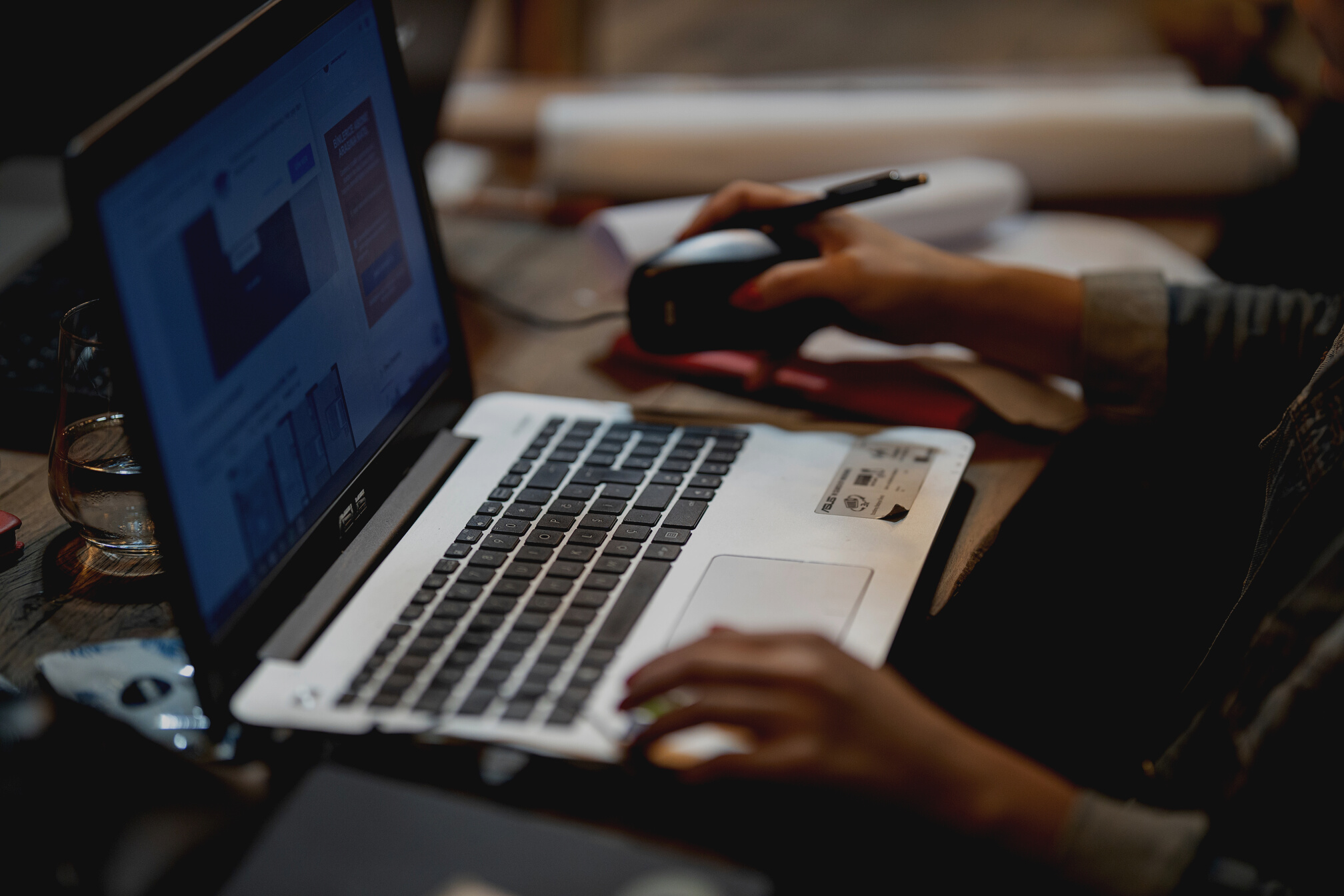 Turned-on Laptop Computer